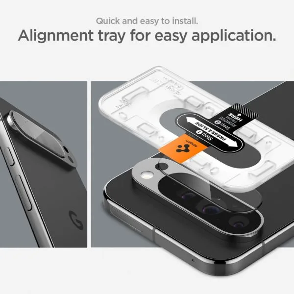 SPIGEN OPTIK.TR EZ FIT CAMERA PROTECTOR 2-PACK GOOGLE PIXEL 9 PRO XL CRYSTAL CLEAR (AGL08446) - Image 14